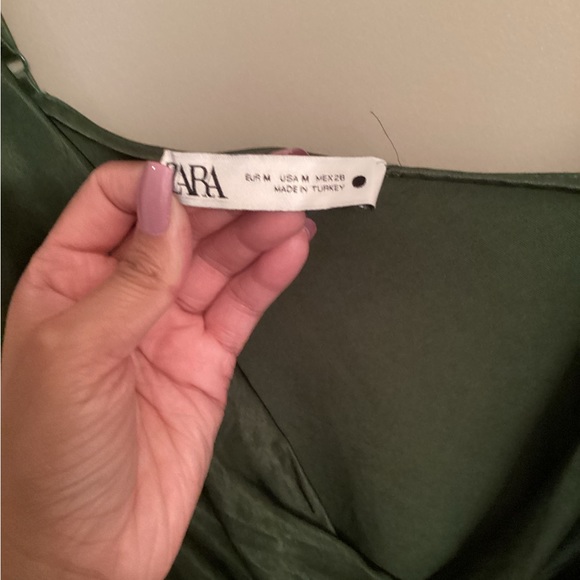Zara Dresses Zara Medium Dark Green Dress Poshmark